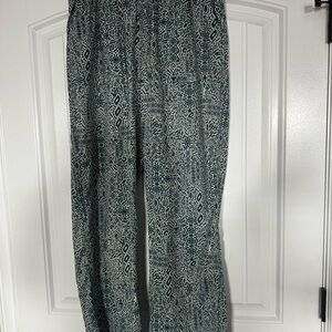 Ripskirt Beachcomber Patterned Blue and White Pants